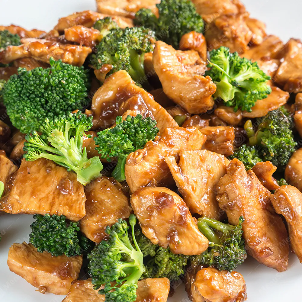 Chicken stir-fry with broccoli in brown sauce at Lucky Garden, a Chinese Restaurant in Cypress